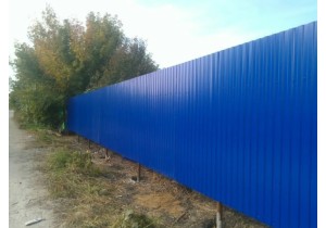 Забор из профлиста 1,5 м С14 с односторонним полимерным покрытием 